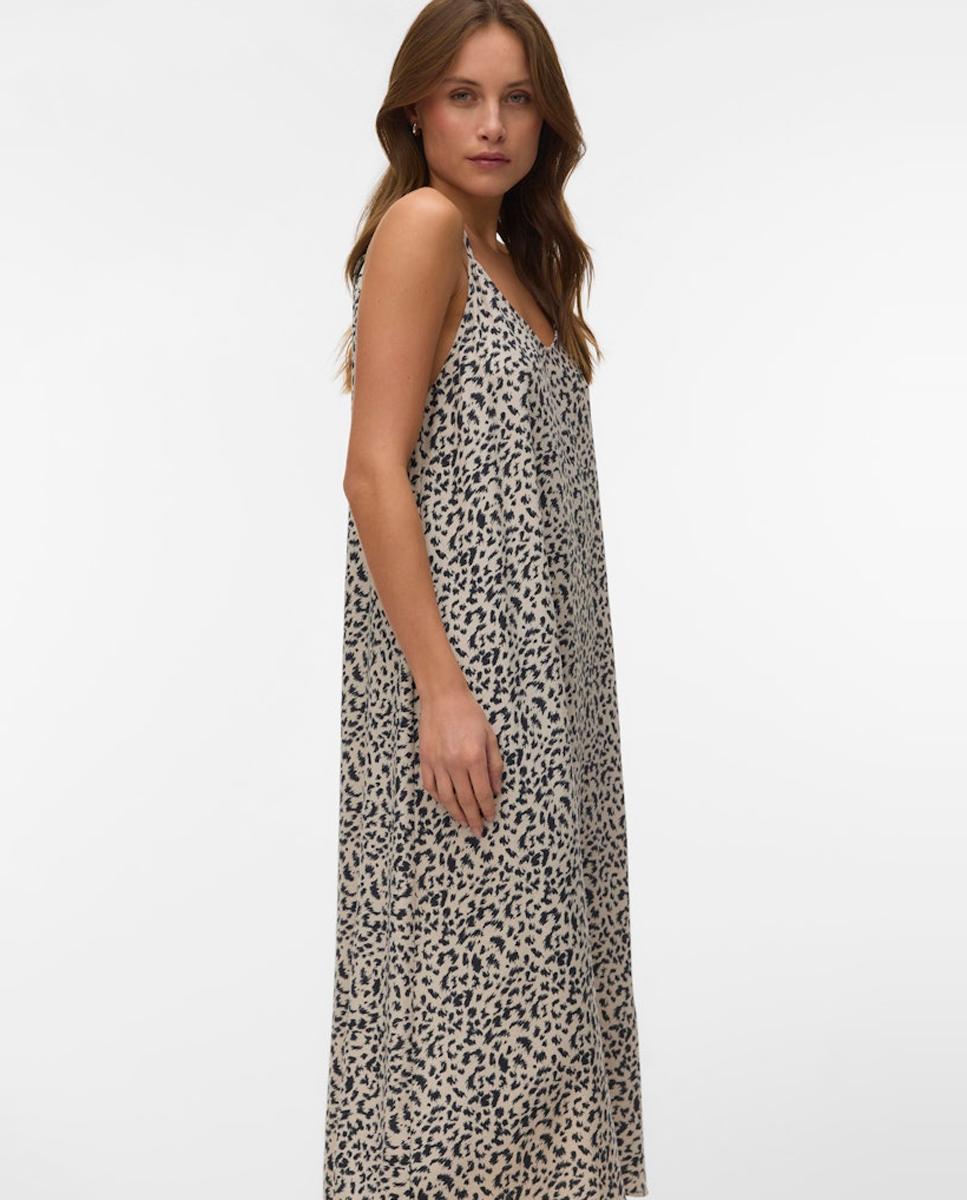 Vestido Comprido em Linho Multicolor-2
