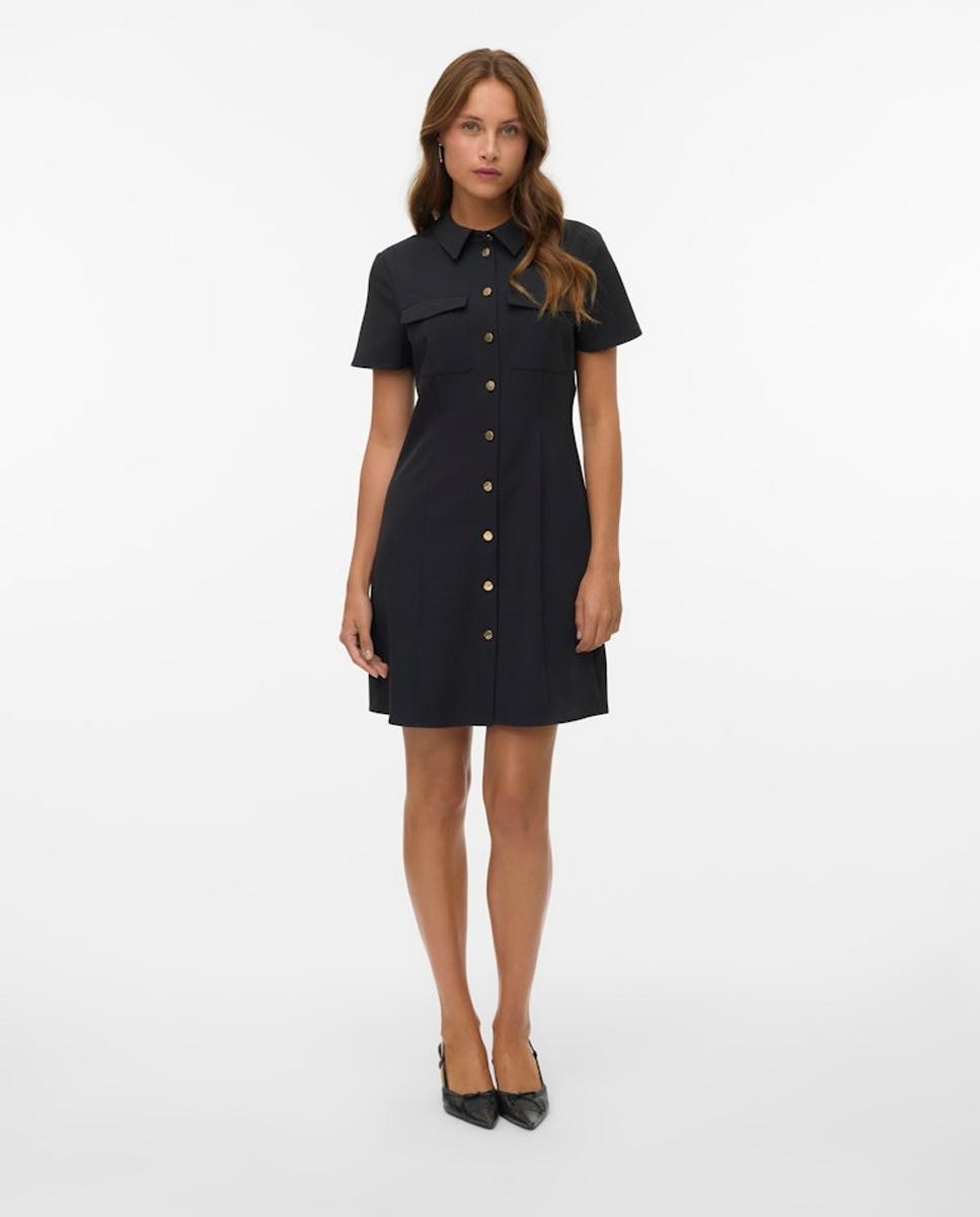 Vero Moda - Vestido corto camisero.