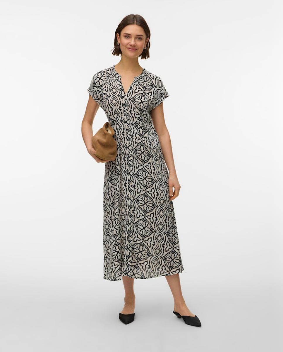 Vero Moda - Vestido largo con botones delanteros.