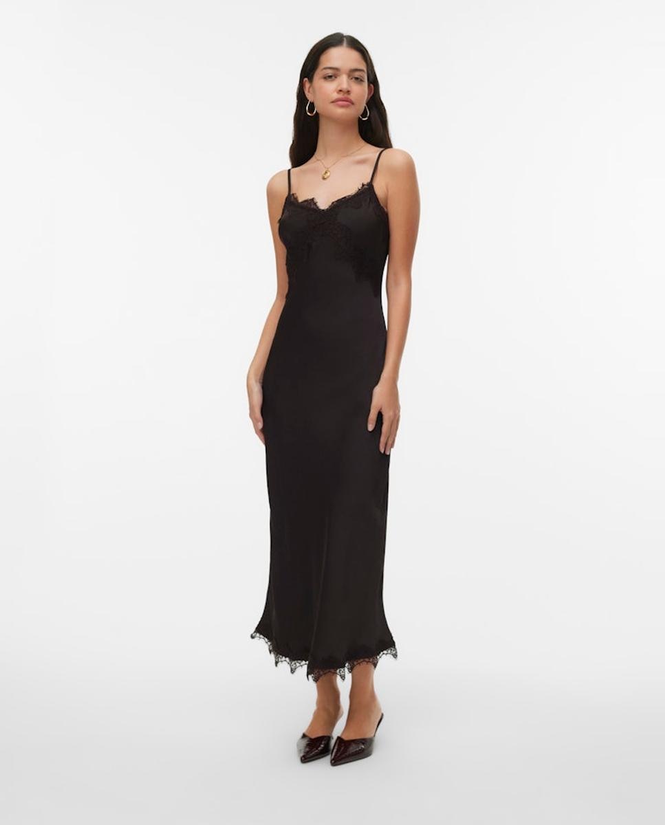 Vero Moda - Vestido largo lencero.