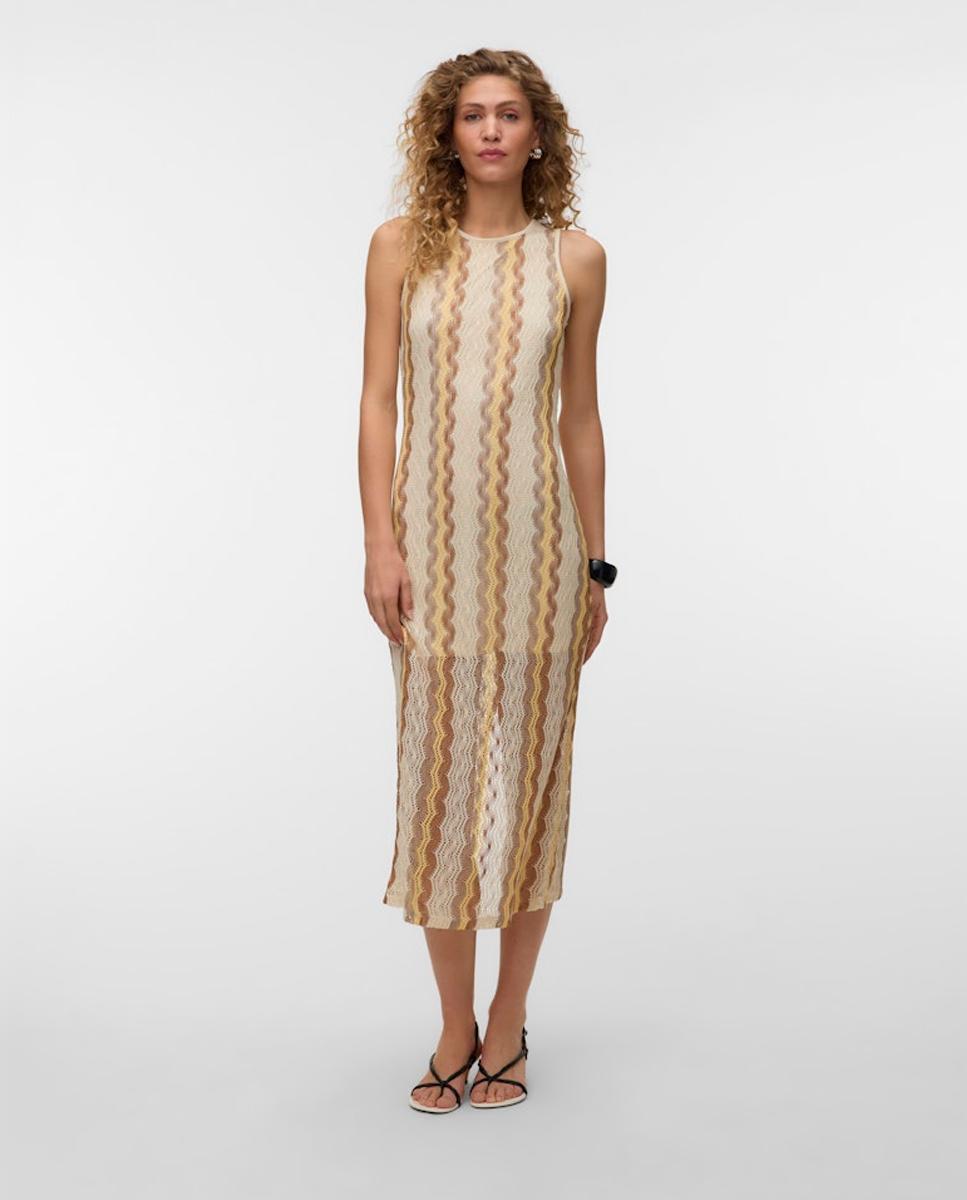 Vero Moda - Vestido largo punto crochet.