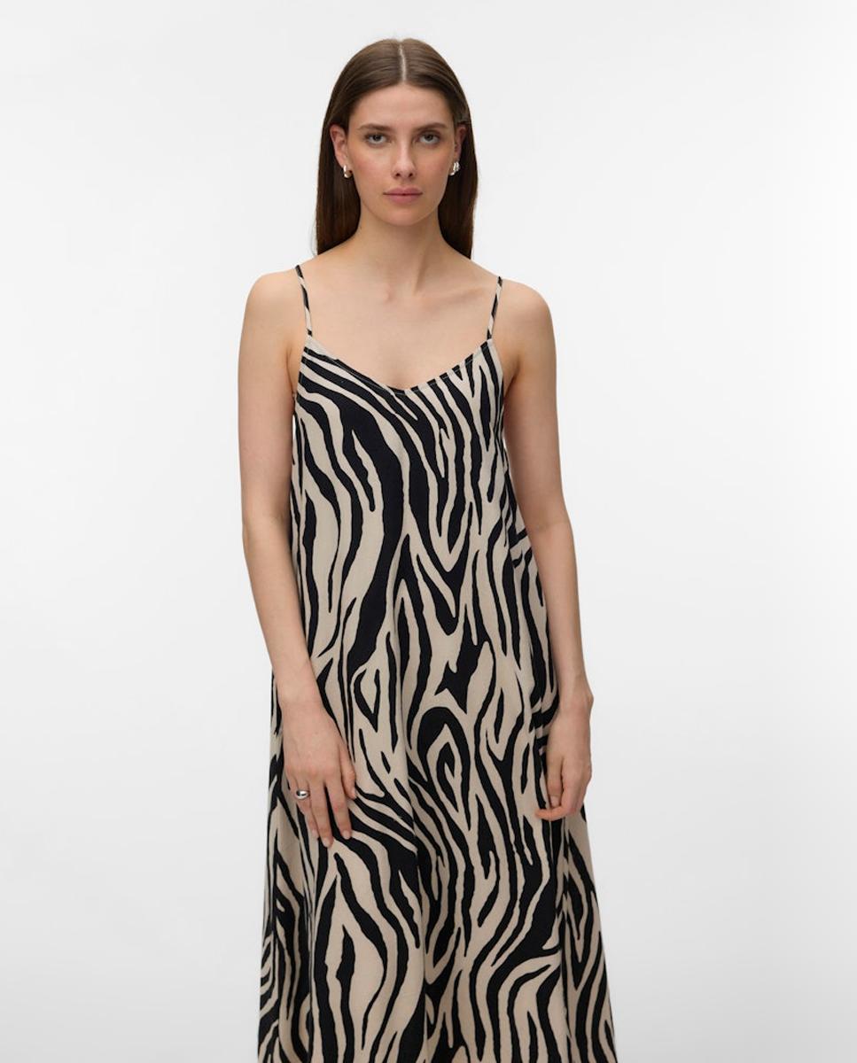 Vestido Comprido em Linho Natural-2