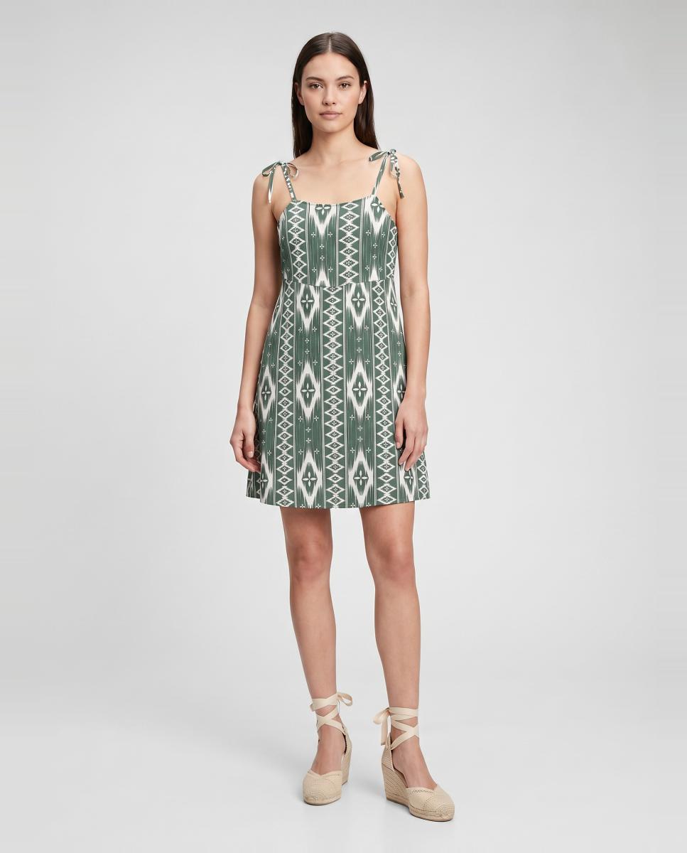 Vestido Curto com Decote Quadrado Verde-antiquário-3