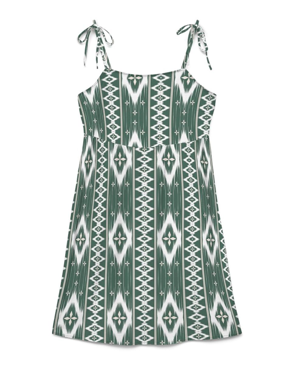 Vestido Curto com Decote Quadrado Verde-antiquário-5