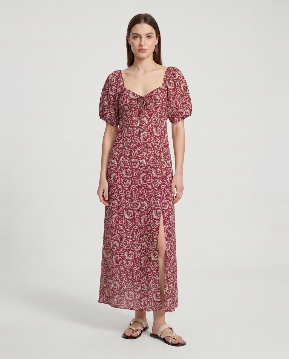 Vero Moda - Vestido largo de manga abullonada.