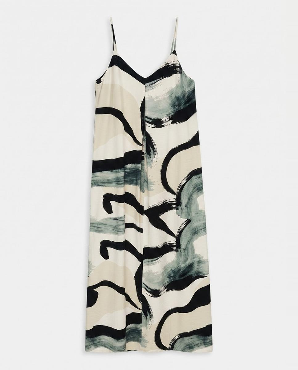 Vestido comprido de alças Branco-6