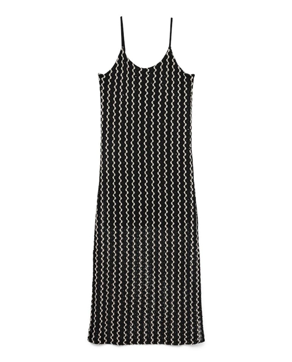 Vestido Comprido com Crochet Preto-5