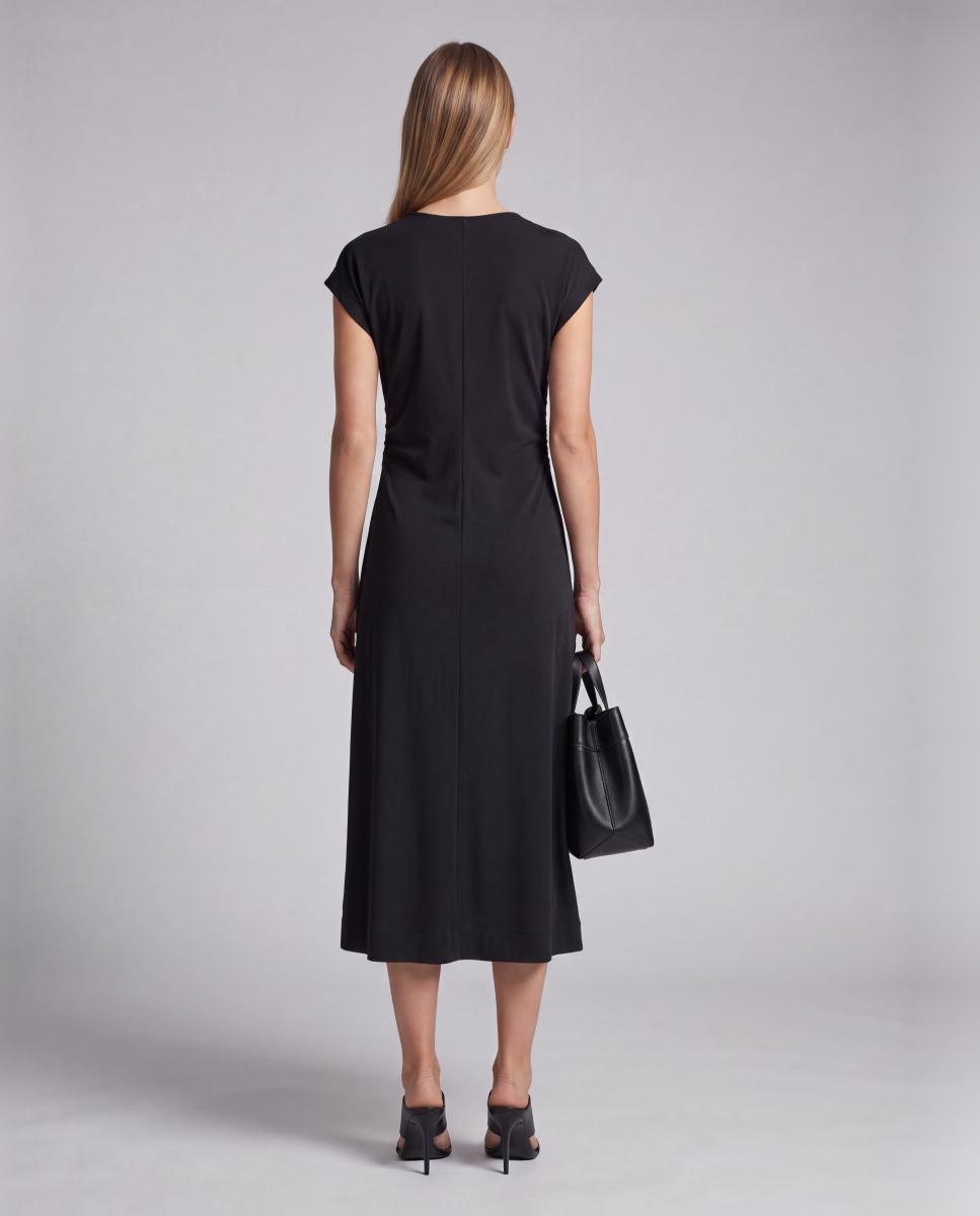 Vestido largo cuello pico - Vero Moda - Negro Negro-3