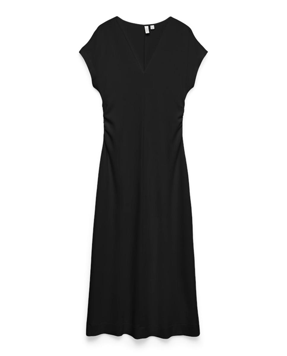 Vestido largo cuello pico - Vero Moda - Negro Negro-6