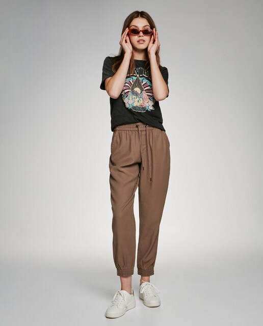 Imagem 0 de Calças com Cintura Elástica e Cordão