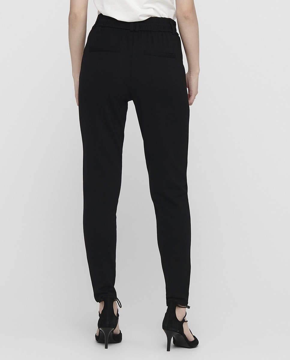 Pantalón de mujer con cordón - Only - Negro Negro-2