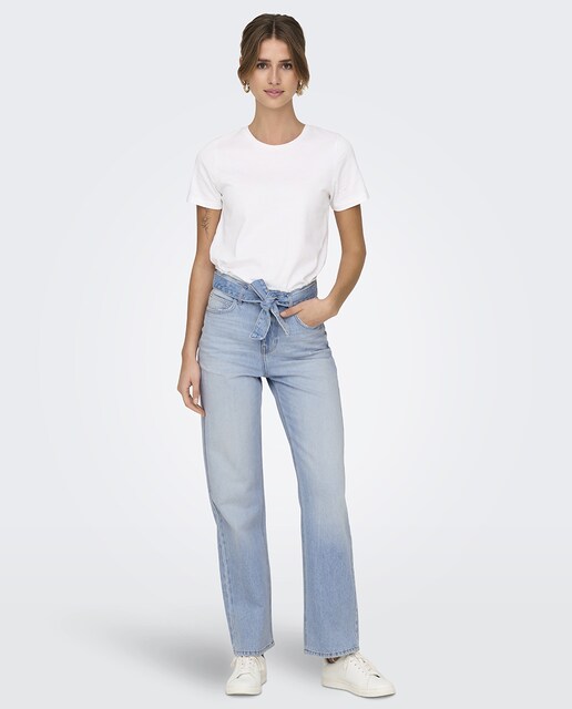 Jeans ONLY Tiro Alto Vaqueros Ajustados ONLY Carmakoma Para Mujer - Tiro Alto Y Tejido Elástico Vaqueros Mujer Push Up