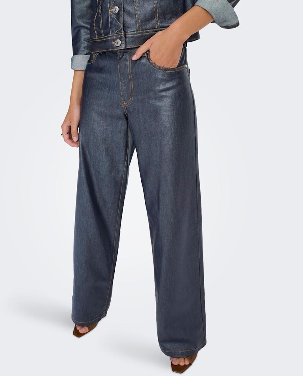 Pantalón ancho efecto piel de mujer · Only · El Corte Inglés
