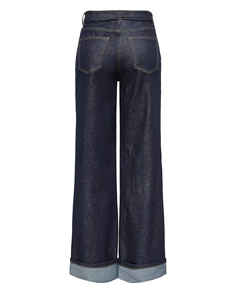 Jeans à Boca de Sino Azul-marinho-7