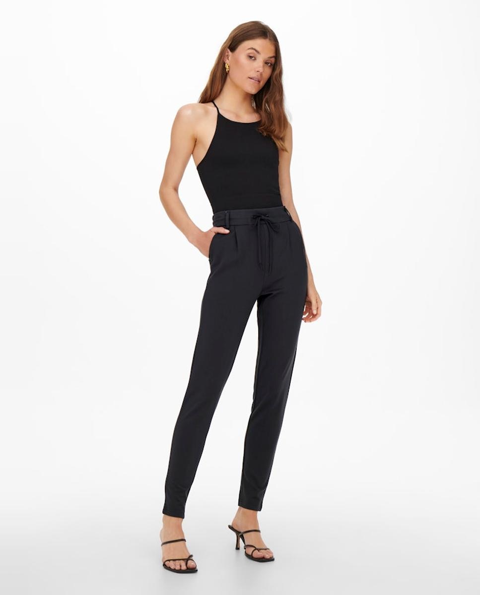 Pantalón de mujer con cordón - Only - Azul marino Azul marino-1