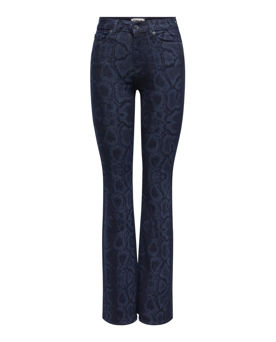 Jeans com Estampado Azul-3