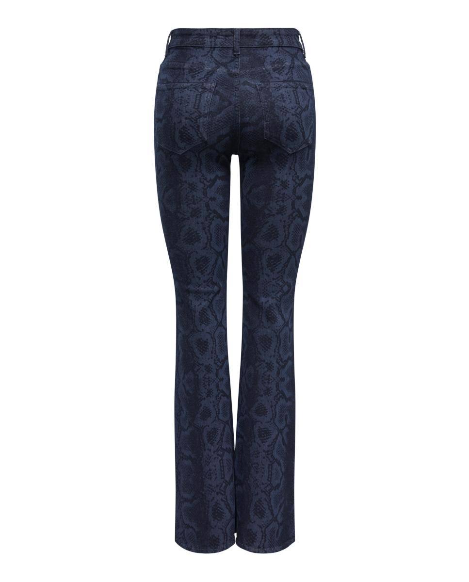 Jeans com Estampado Azul-4