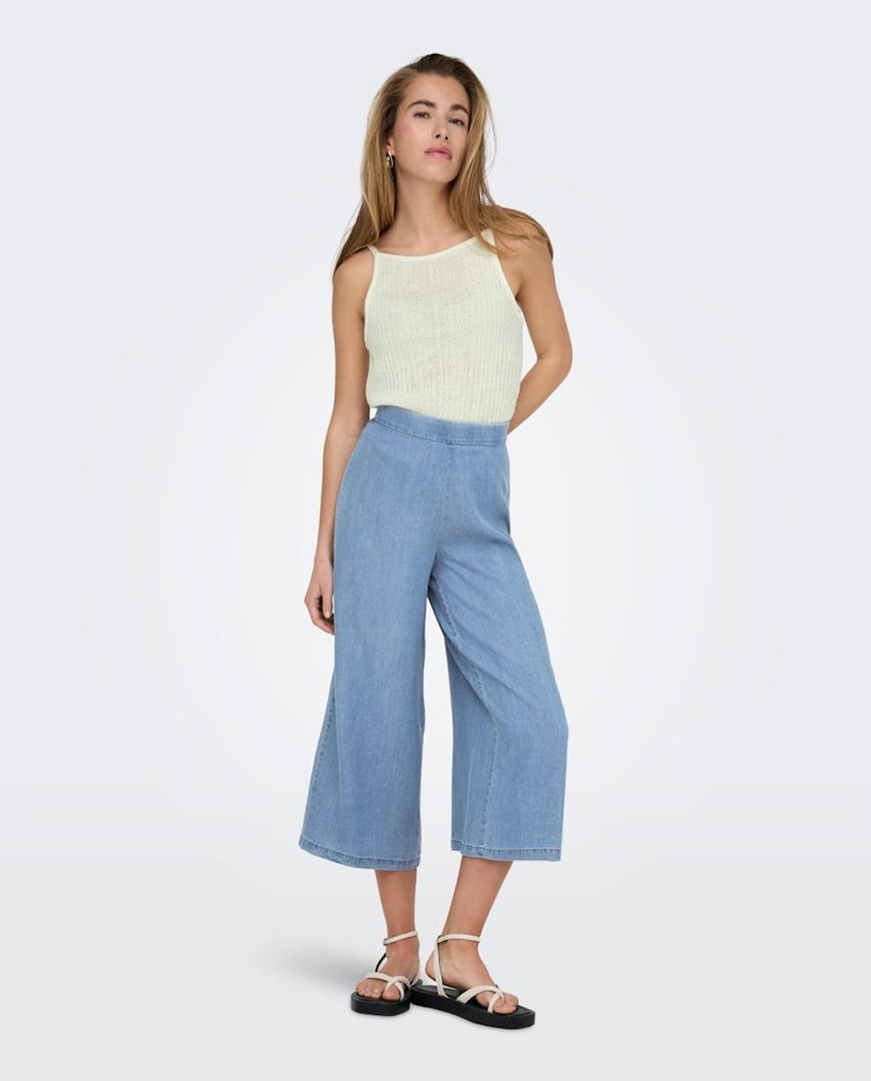 Only - Pantalón de mujer culotte ancho.