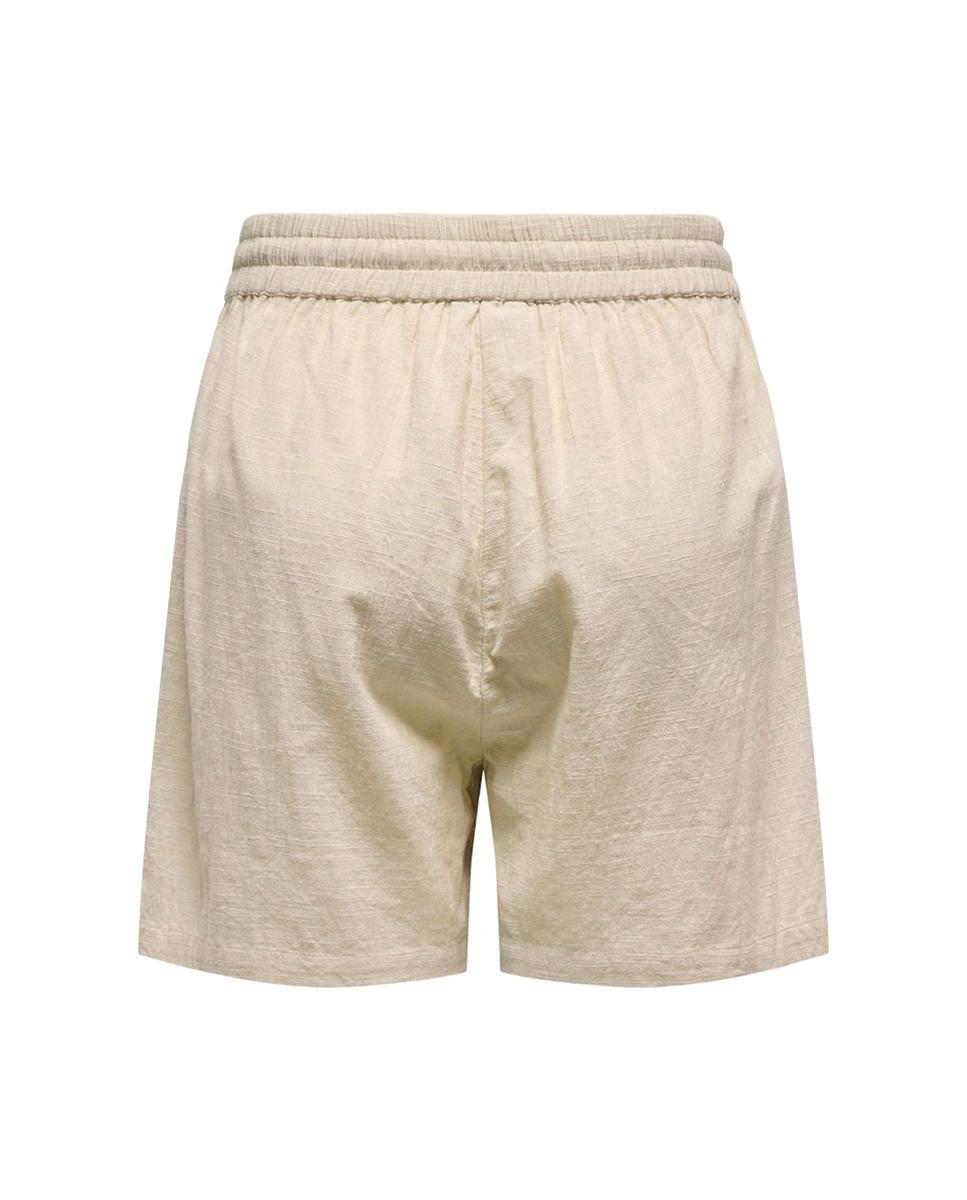 Short de mujer holgado con cintura elástica - Only - Beige Beige-6