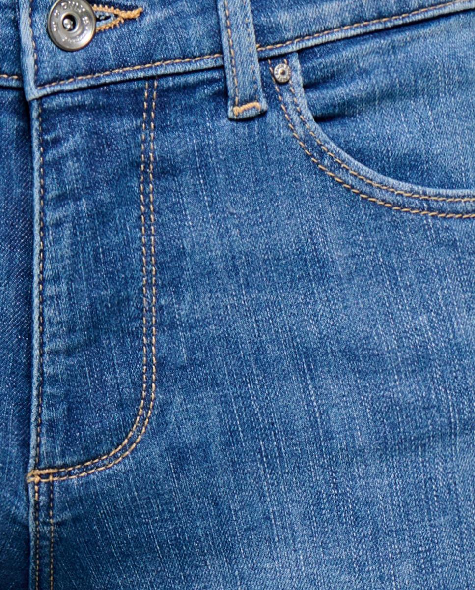 Jeans à boca de sino Azul-3
