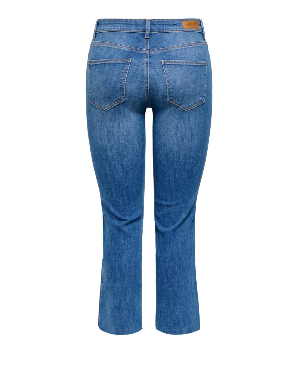 Jeans à boca de sino Azul-5