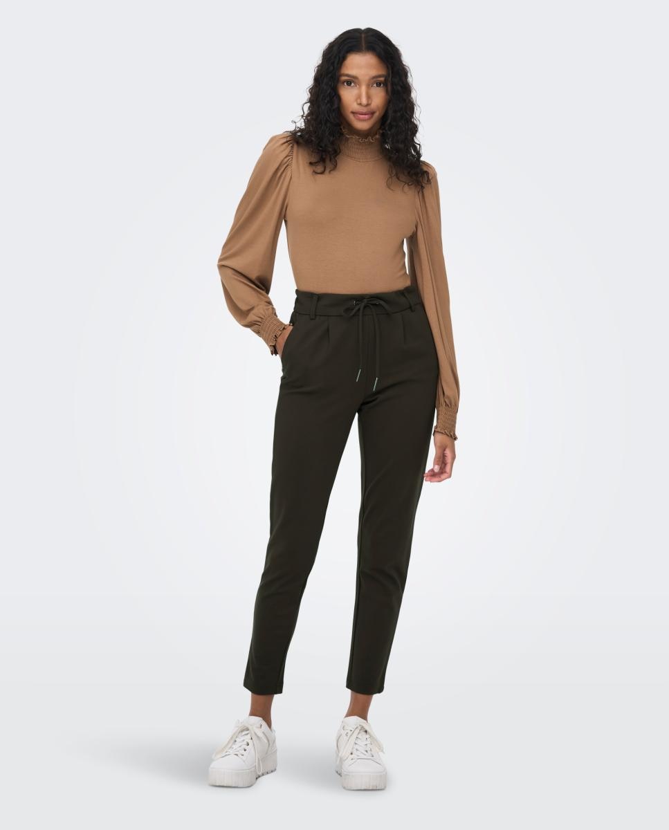 Only - Pantalón de mujer regular fit con cordón.