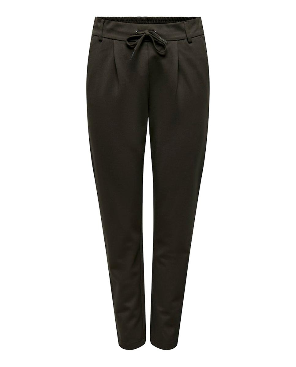 Pantalón de mujer con cordón - Only - Marrón oscuro Marrón oscuro-4