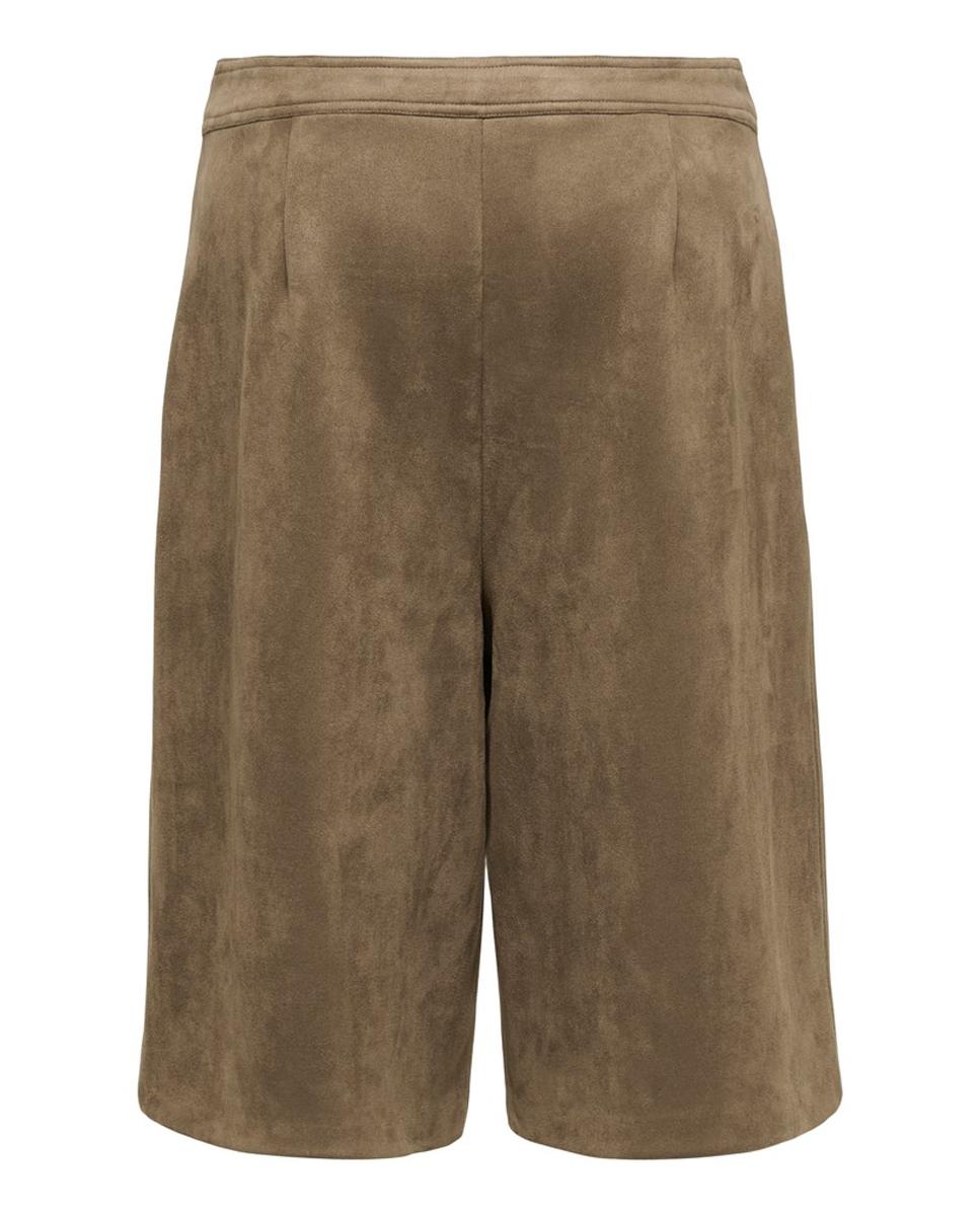 Bermudas de Camurcina Lisas Castanho-2