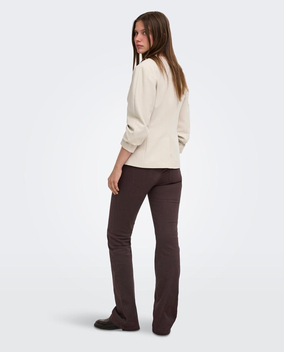 Pantalón de mujer campana de cintura media - Only - Marrón Marrón-2