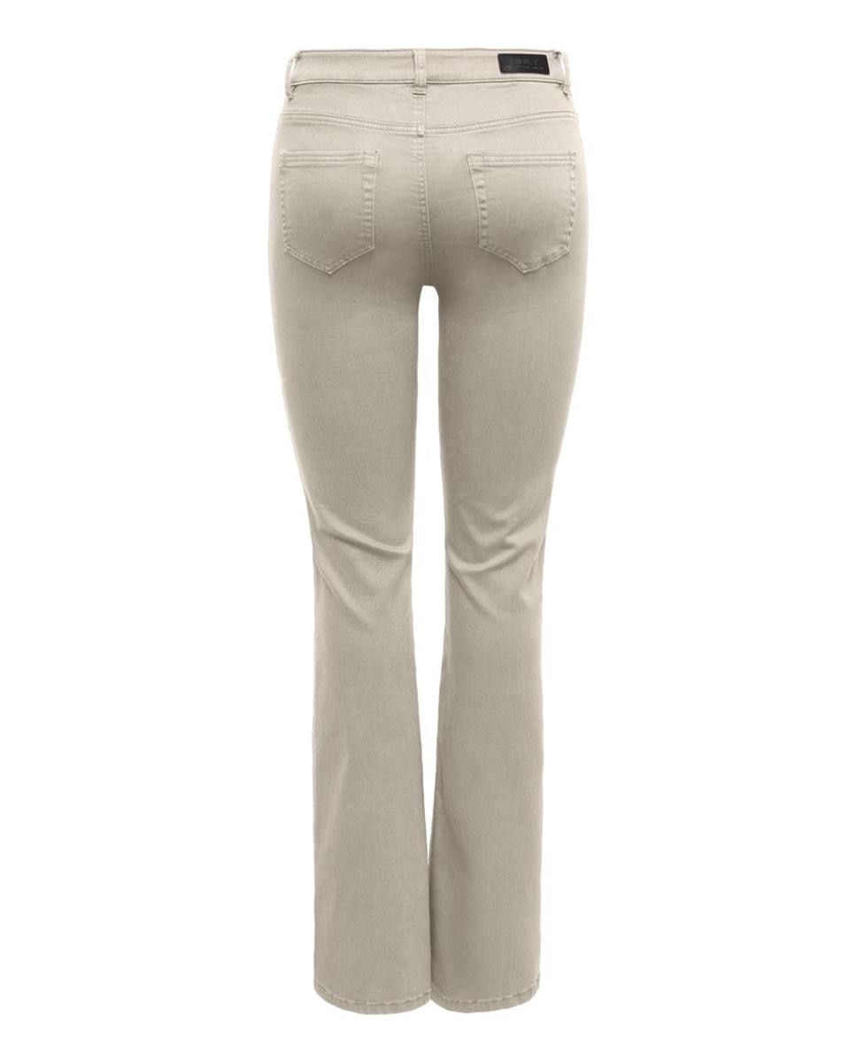 Pantalón de mujer campana de cintura media - Only - Crema Crema-2