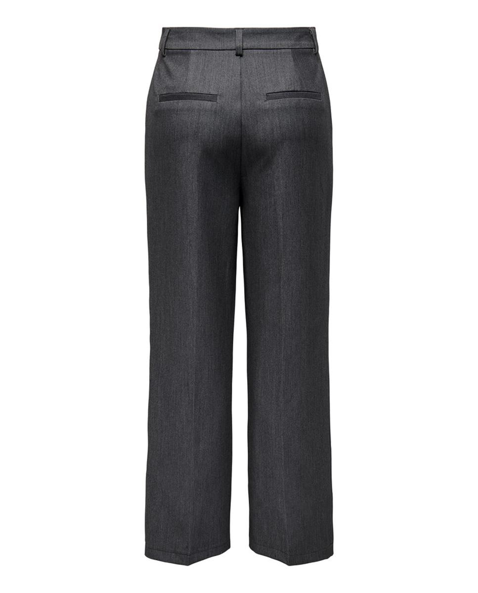 Pantalón de mujer wide leg de cintura alta - Only - Gris oscuro Gris oscuro-5