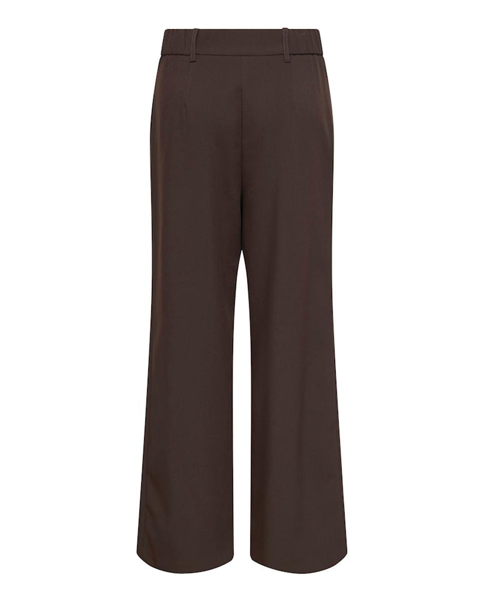 Pantalón de traje de mujer recto de cintura alta - Only - Marrón Marrón-6