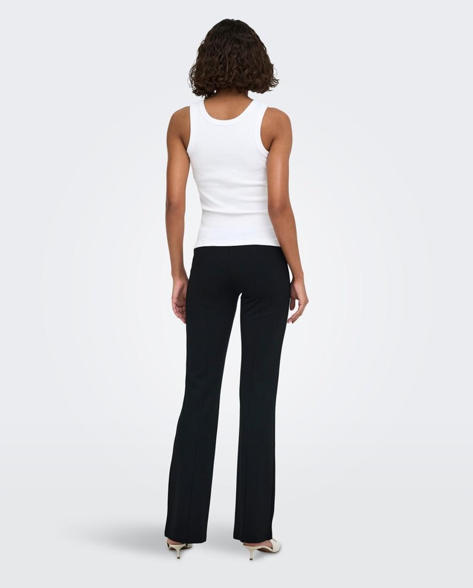 Pantalón de mujer campana de cintura media - Only - Negro Negro-2