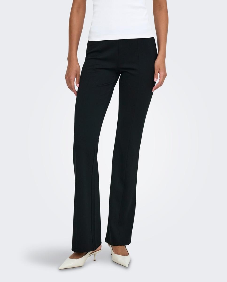 Pantalón de mujer campana de cintura media - Only - Negro Negro-3