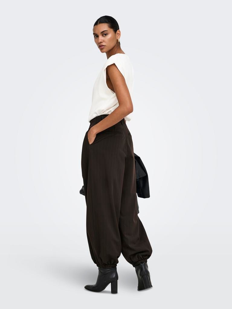 Pantalón balloom de mujer - Only - Marrón oscuro Marrón oscuro-2