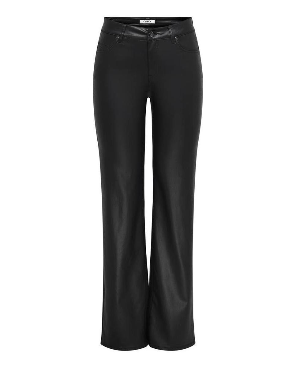 Vaquero denim recto de mujer de tiro medio - Only - Negro Negro-6