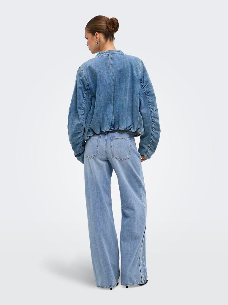 Vaquero denim wide leg de mujer de tiro alto - Only - Azul claro Azul claro-2