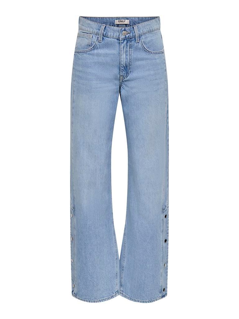 Vaquero denim wide leg de mujer de tiro alto - Only - Azul claro Azul claro-5