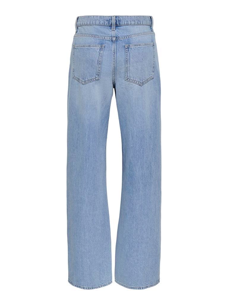 Vaquero denim wide leg de mujer de tiro alto - Only - Azul claro Azul claro-6