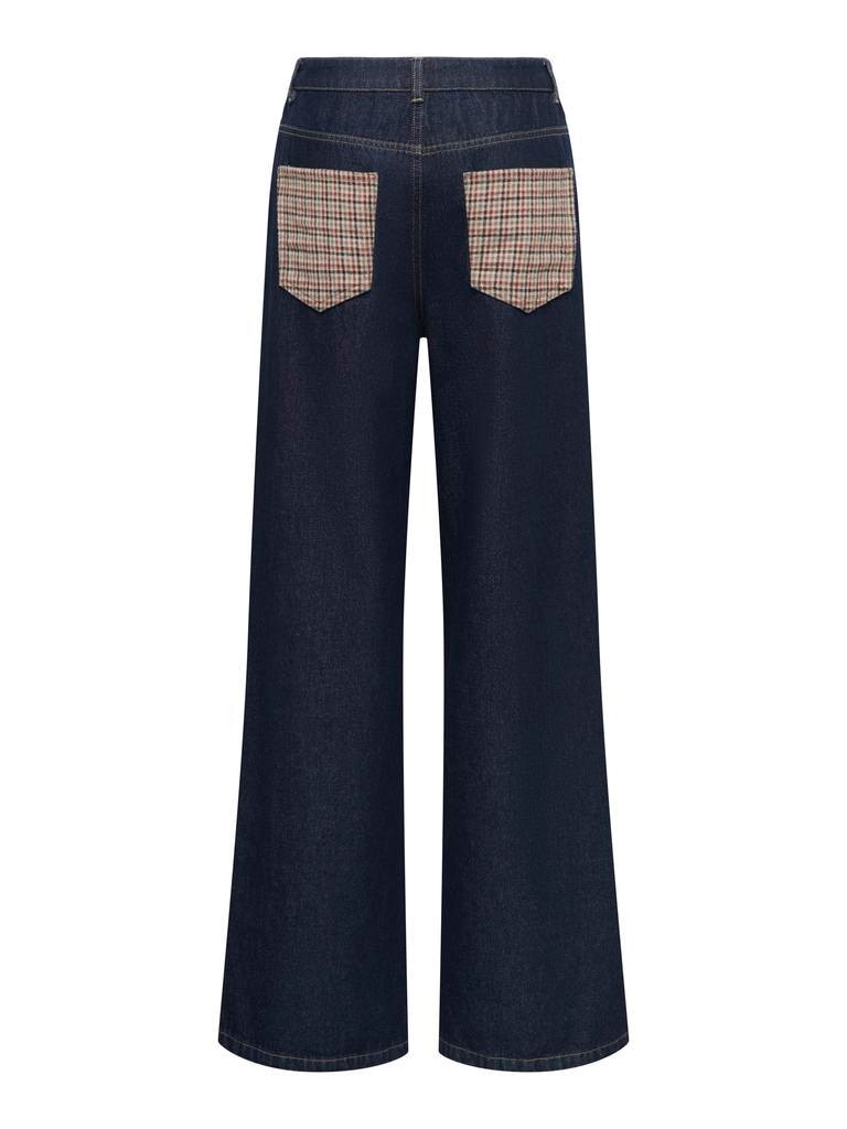 Vaquero denim wide leg de mujer de tiro alto - Only - Azul Azul-5