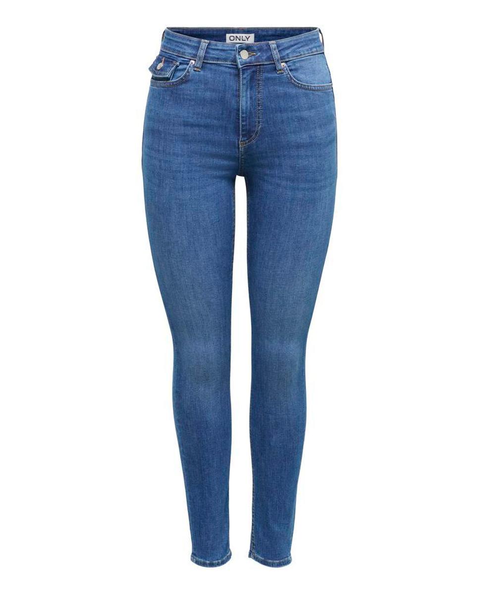 Imagen 0 de Vaquero denim pitillo de mujer de tiro alto Azul
