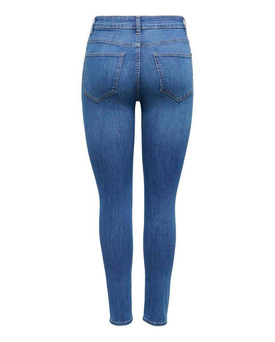 Vaquero denim pitillo de mujer de tiro alto - Only - Azul Azul-2