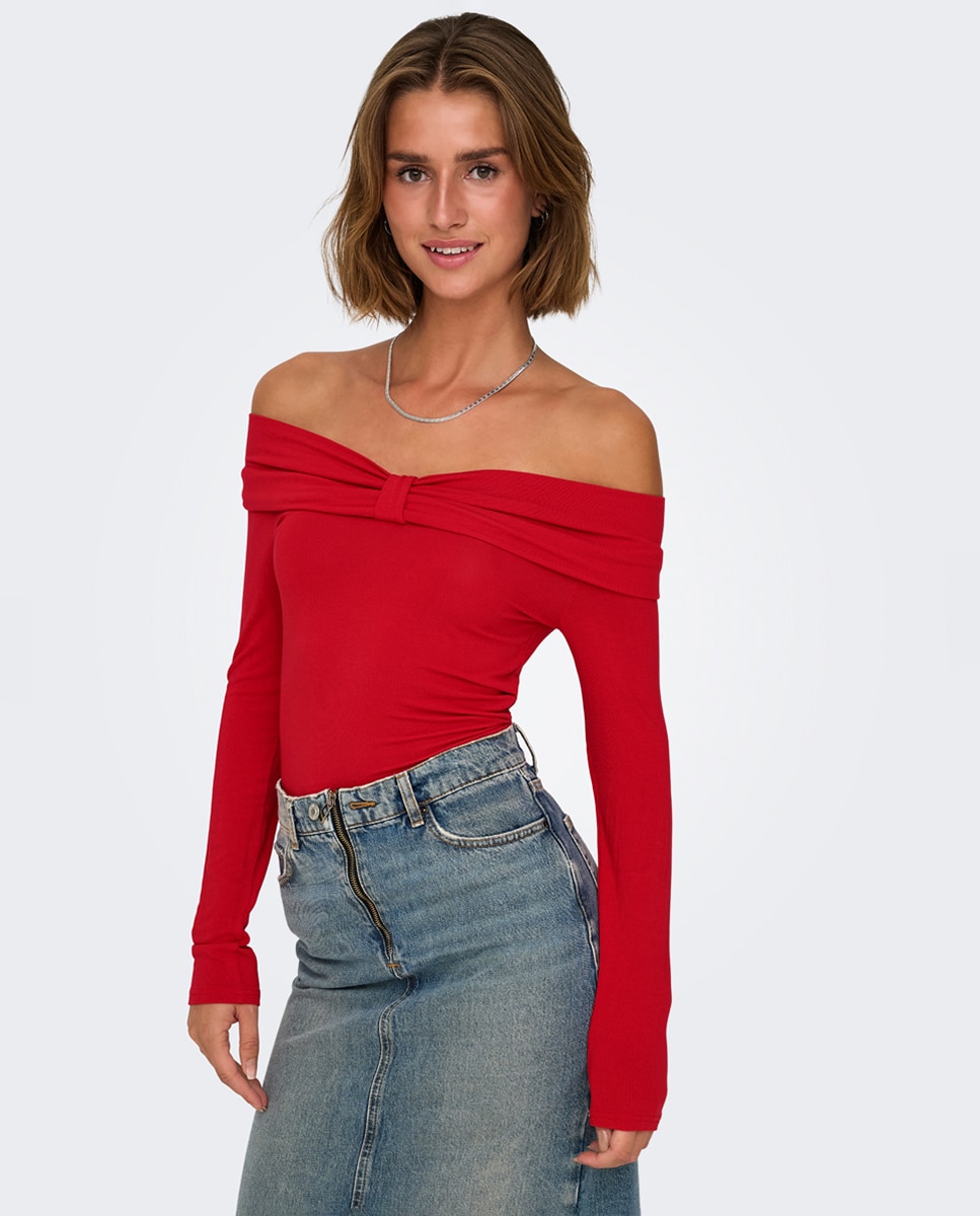 Top com Decote Caicai Vermelho-3