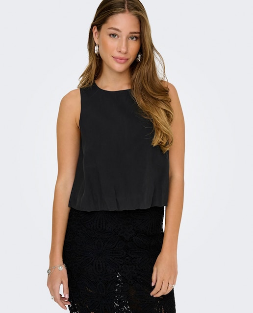 Imagen 0 de Top negro sin mangas de mujer