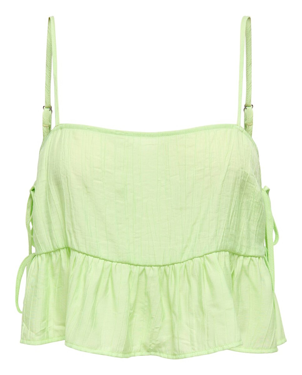 Top de mujer corto de tirantes - Only - Verde Verde-6