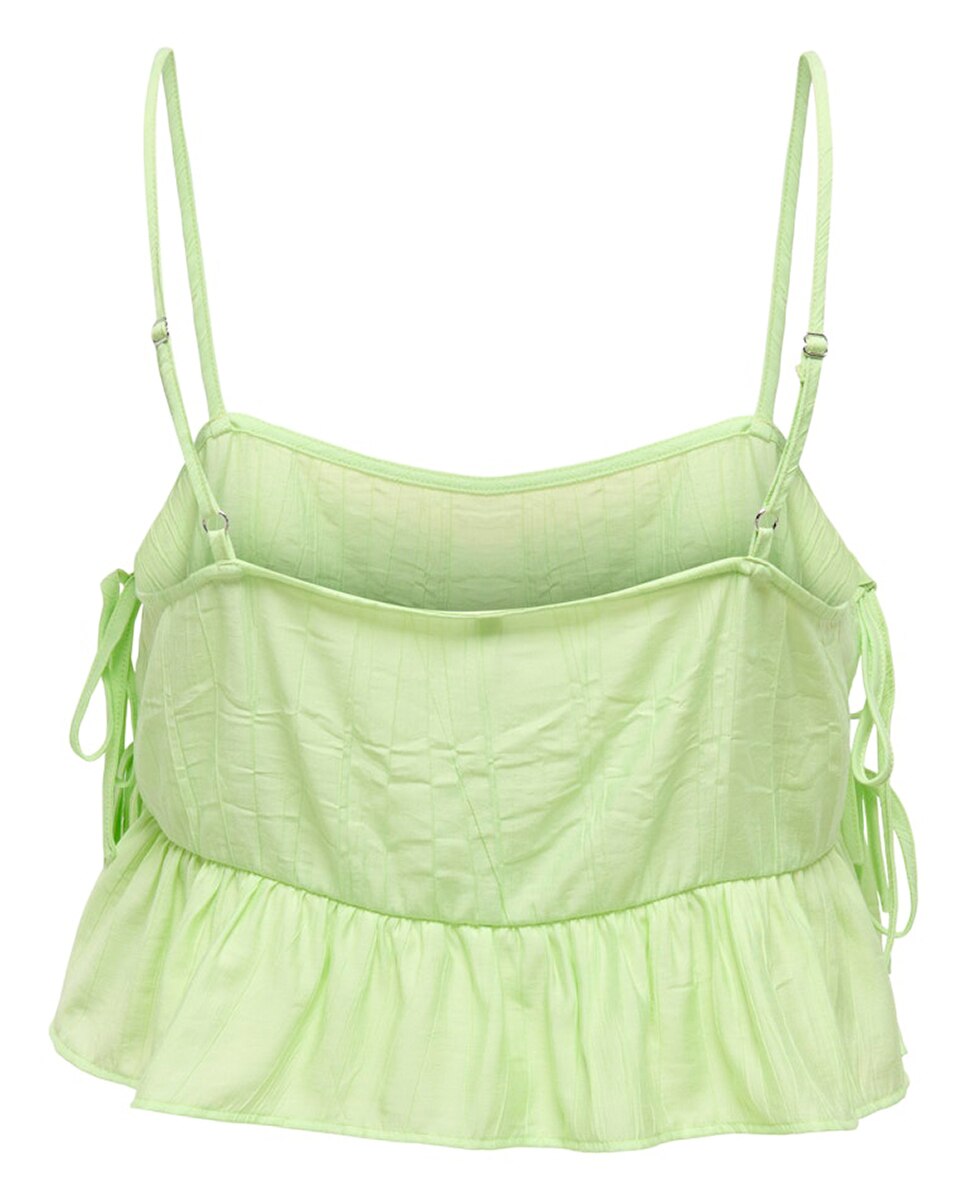 Top de mujer corto de tirantes - Only - Verde Verde-7