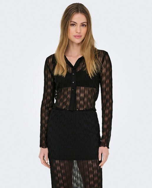 Imagen 0 de Polo de manga larga calado de mujer