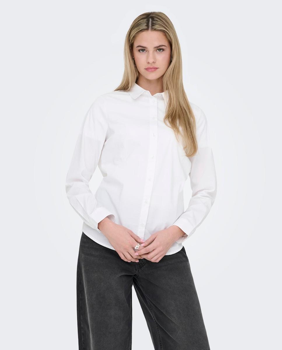 Only - Camisa de mujer básica de manga larga.