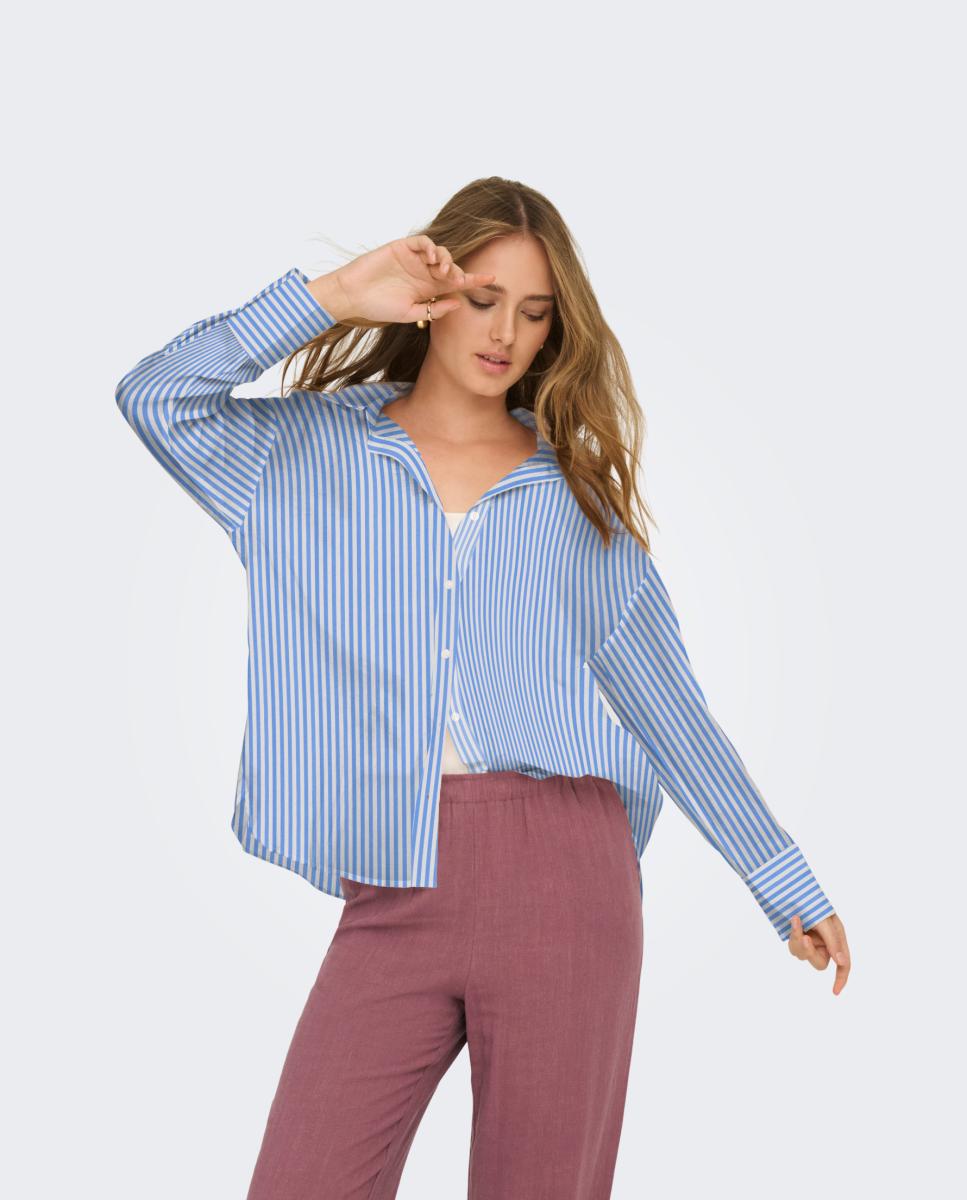 Only - Camisa de mujer de rayas y manga larga.