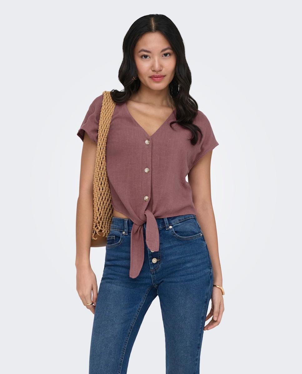 Imagem 0 de Blusa de Linho com Nó